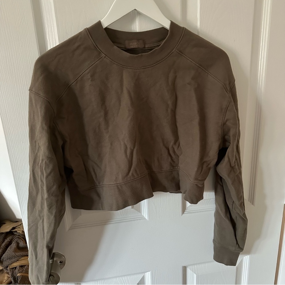 Brown Cropped Sweatshirt
